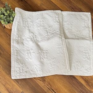 Elegant White Quilted Pillow Shams